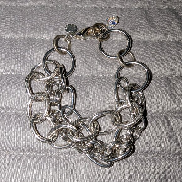 Emily Ray Silver-Tone Multi-Link Chain Bracelet 4738 - Picture 1 of 5
